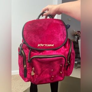 Vintage Velvet Betsey Jonson Backpack